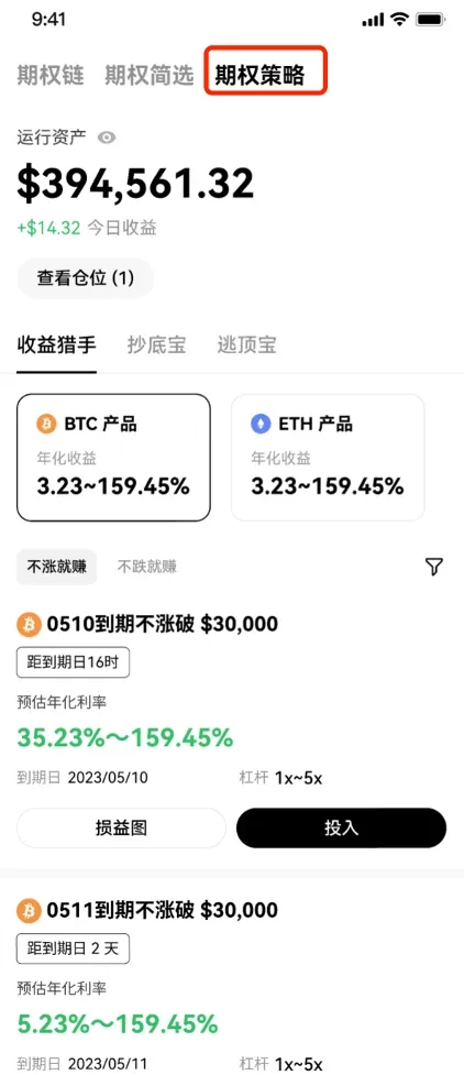 易欧交易所App期权策略使用教程(不涨就赚与不跌就赚详解)