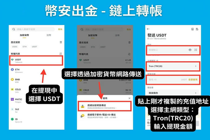 币安(Binance)交易所怎么链上转帐【教程详解】
